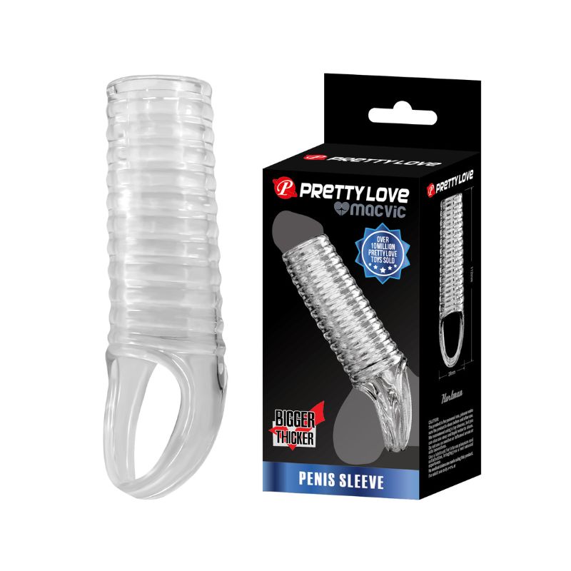 Fundas Bigger Thicker transparentes de material TPE elástico y texturizado en Macvic.