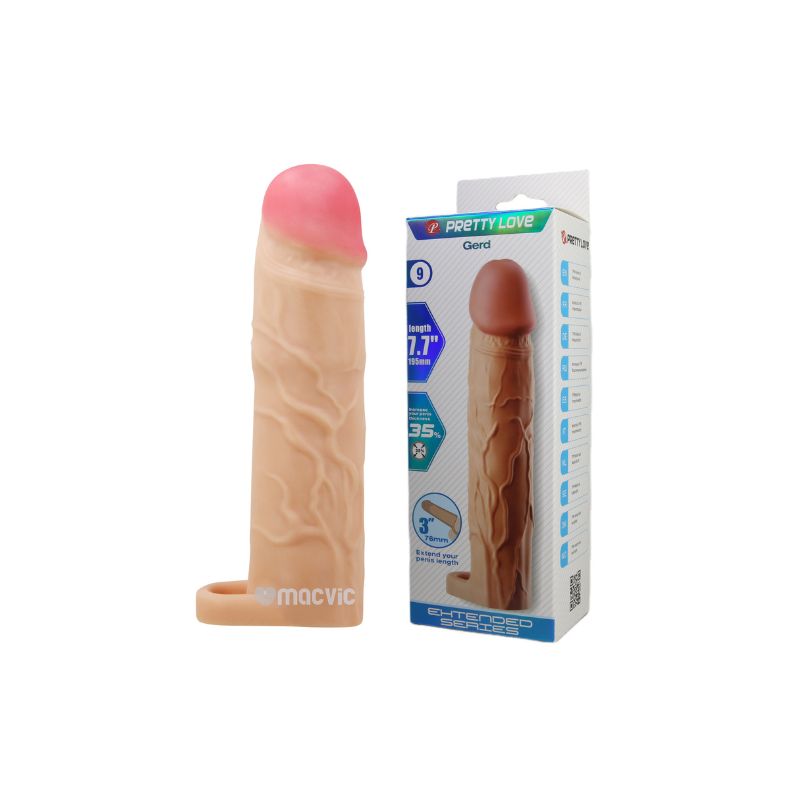 Gerd Extensor de Pene realista con venas marcadas y anillo escrotal en Macvic.