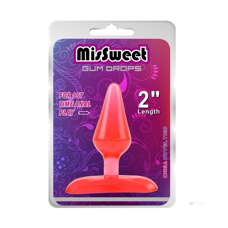 Plug Anal Miss Sweet Gum Drops Rojo 2 Plug Anal Miss Sweet Gum Drops Rojo 2 - Imagen 1